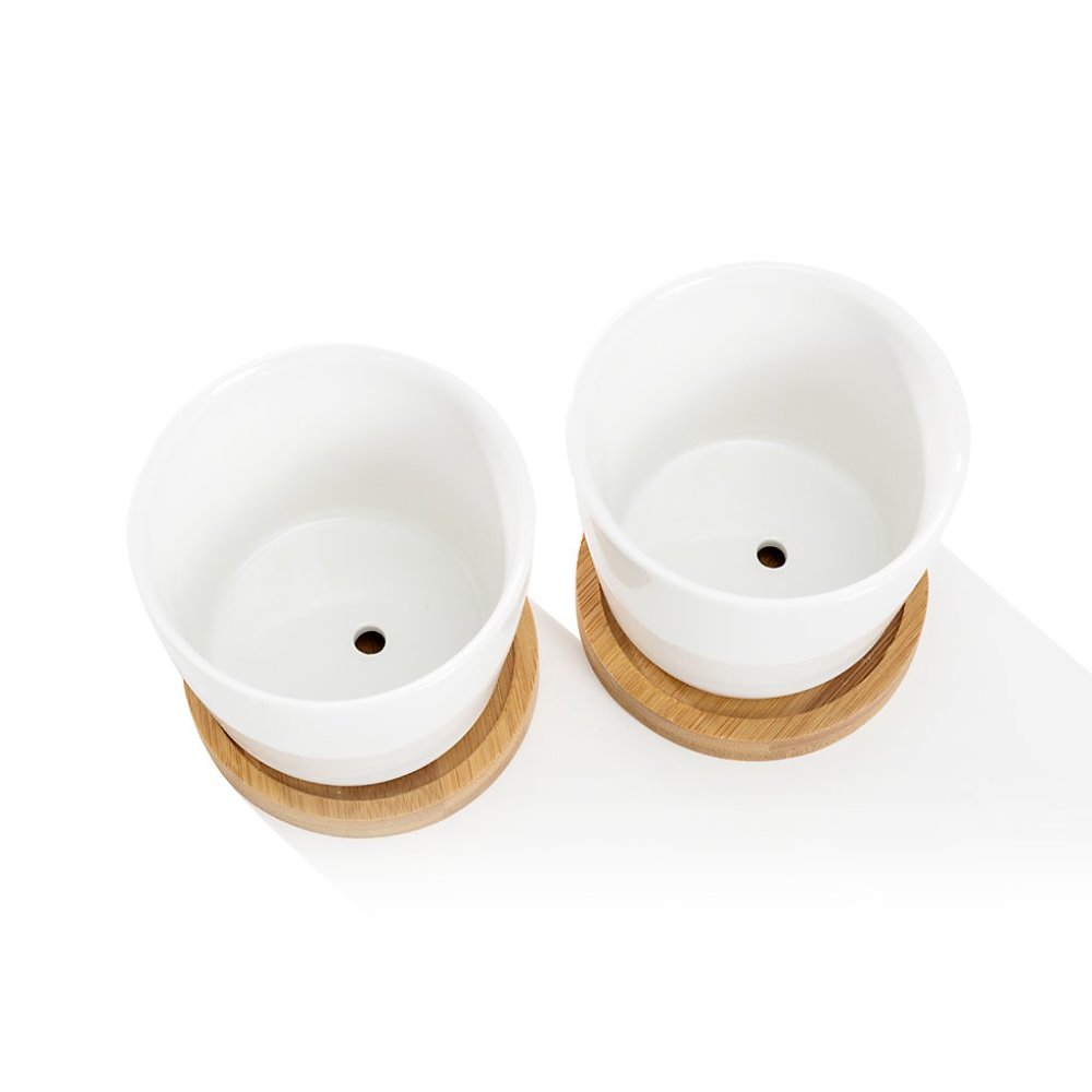 3.5 inch White Ceramic Pot - Picture 2 of 5